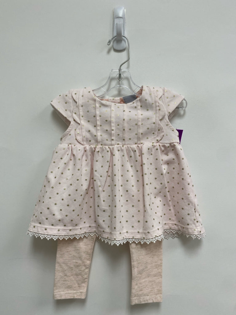 Tahari SIZE 18M Pale Pink Gold Polka Dot Girl&