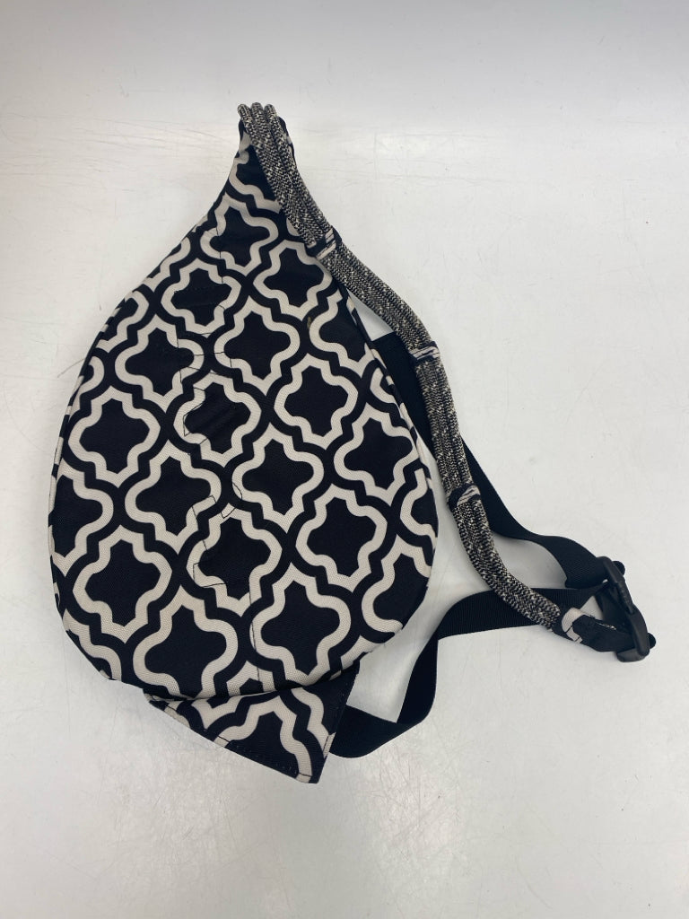 Kavu Black White Print Backpack