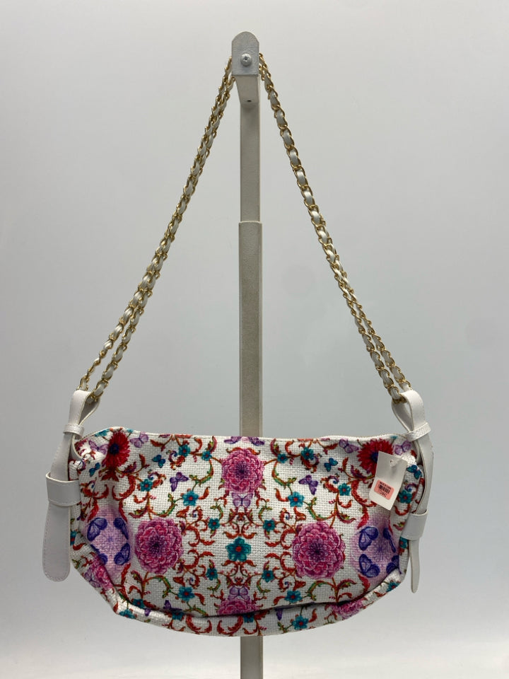 NWT Pink/White Purple Flower(s) Handbag