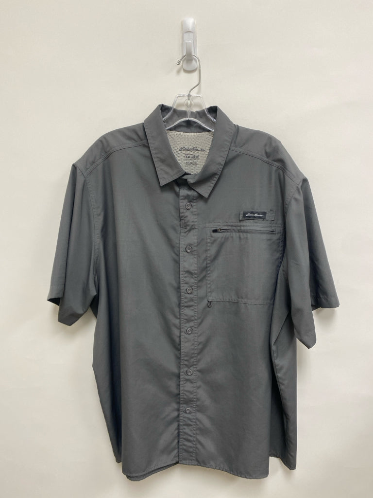 Eddie Bauer Size XXL Gray Button Up Men&
