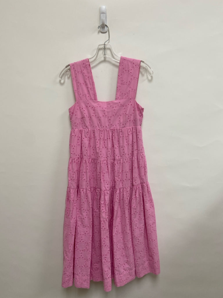 Anthropologie Size XSP Pink Circles Sleeveless Petite Dress