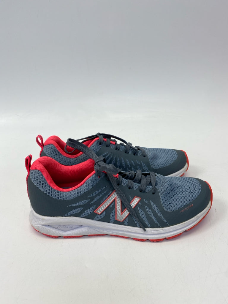 New Balance  Size 7 Gray Hot Pink Lace-up Sneakers