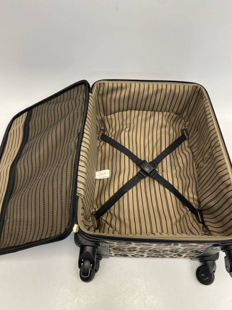 NEW Simply Noelle Cream Black/Brown Animal Print Misc. Luggage