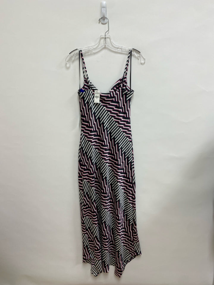 NWT Express Size XS Black/White Hot Pink Stripes Maxi Ladies Dress