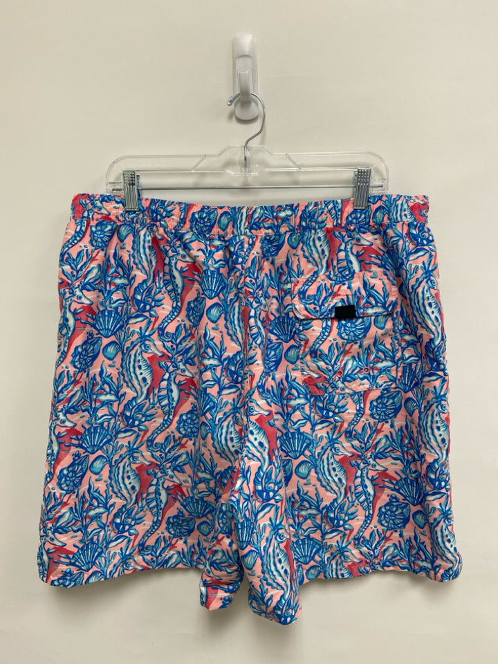 Vineyard Vines Size XL Pink Blue/White Seahorse Men&
