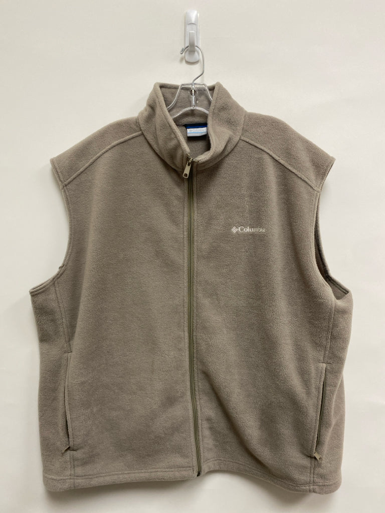 Columbia Size 3X Dusty Tan Fleece Men&