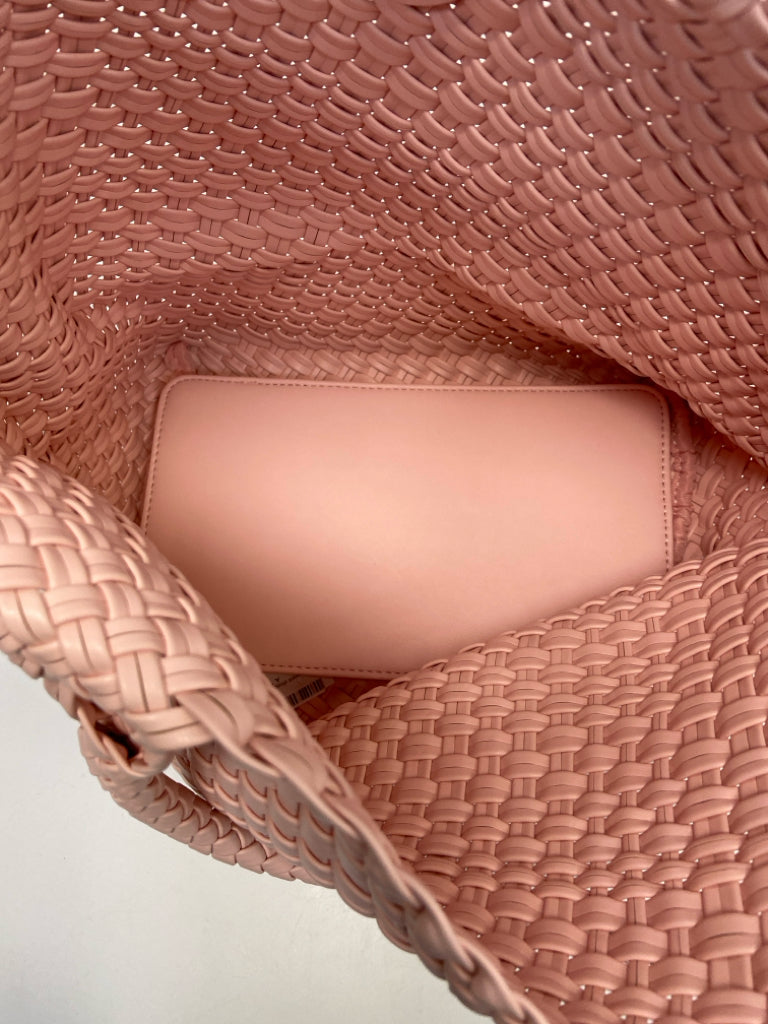 Pink Woven Handbag