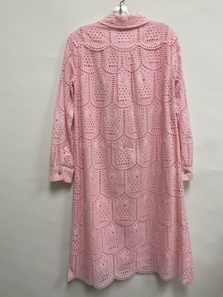 NWT LILLY PULITZER Size 2 Pink Button Up Eyelet Ladies Dress