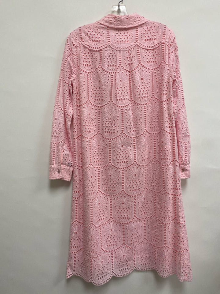 NWT LILLY PULITZER Size 2 Pink Button Up Eyelet Ladies Dress
