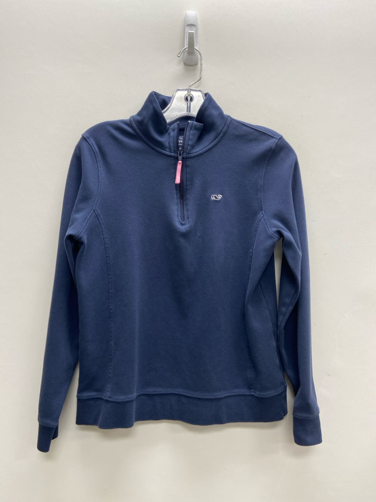 Vineyard Vines Size S Navy Quarter Zip Ladies Pullover