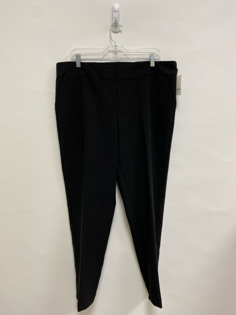 NWT Southern Lady Size 16P Black Pull-on Plus Size Pants