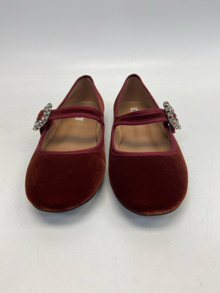 Bibi Lou  Size 38 Burgundy Velvet Flats