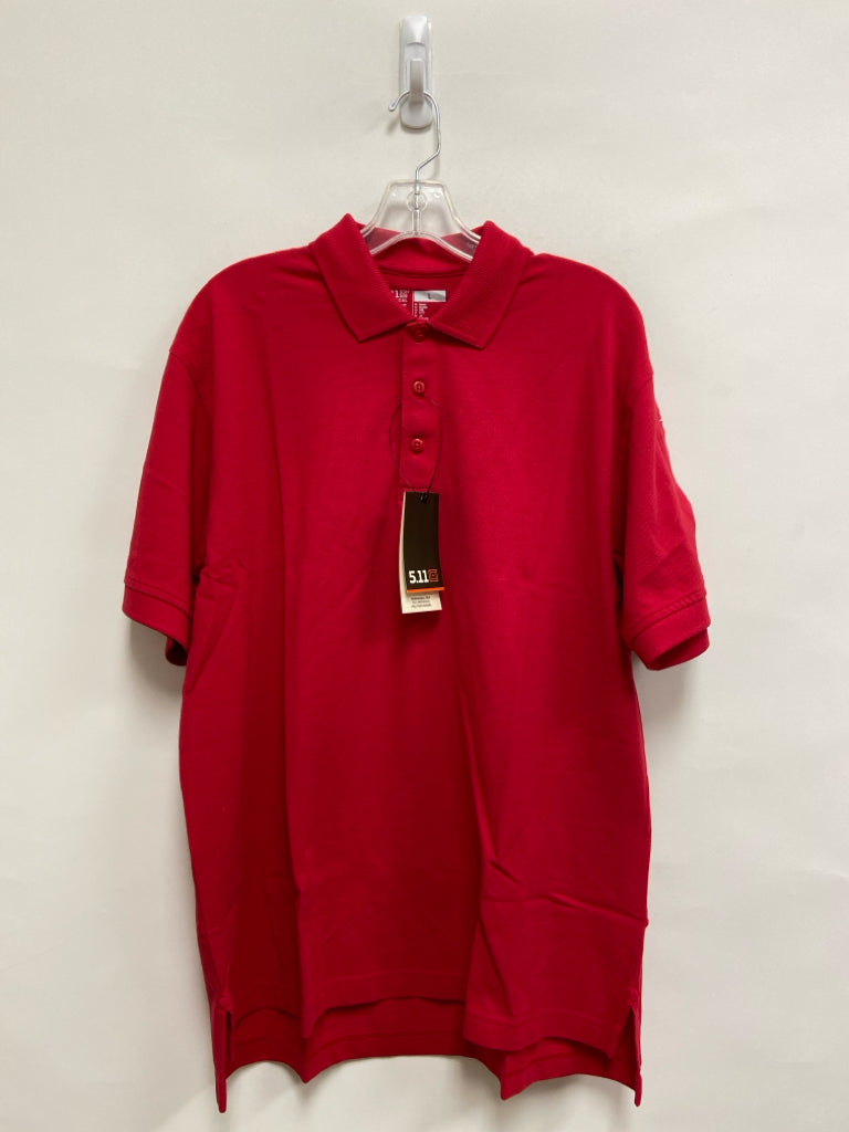 NWT 5.11 Tactical Size L Red Polo Men&