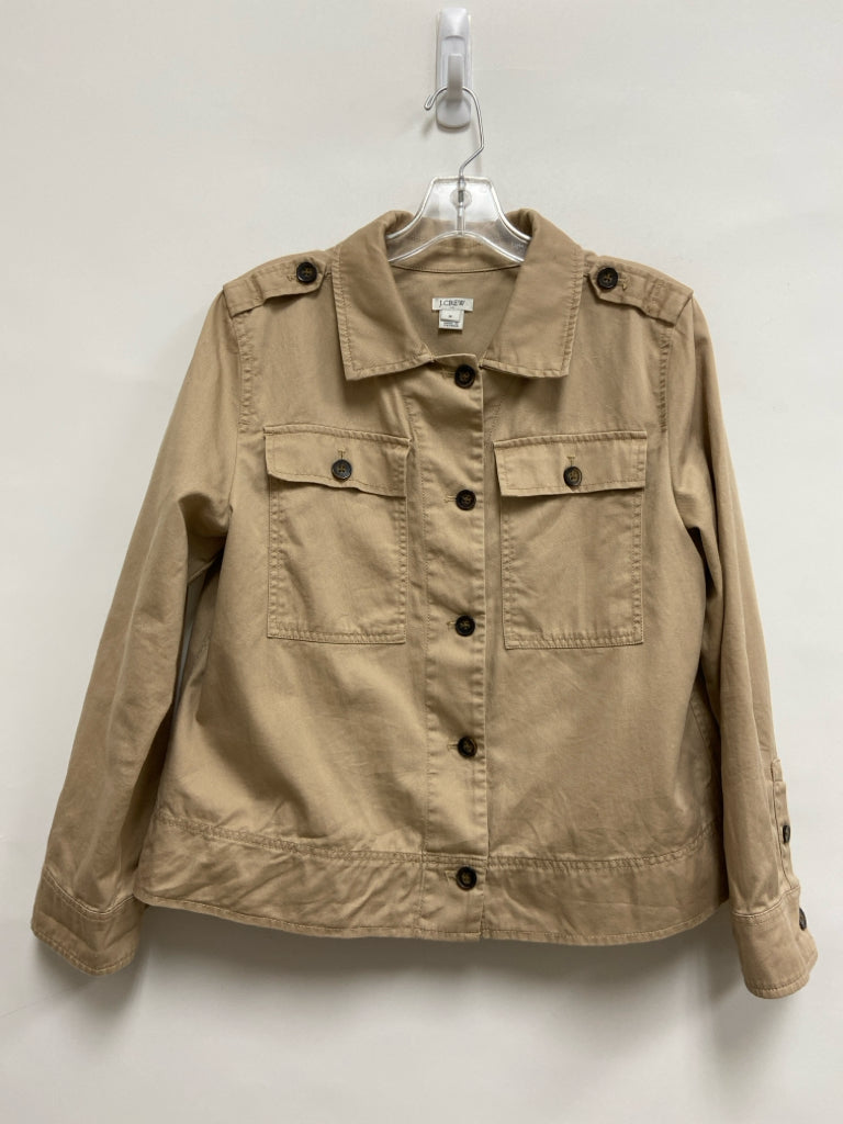 J Crew Size M Tan Button Up Ladies Jacket