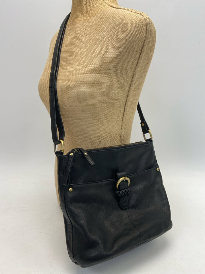 Black Leather Crossbody