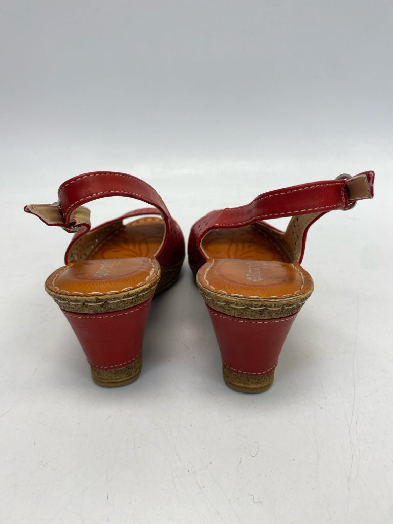 Patrizia  Size 38 Red Perforated Sandals