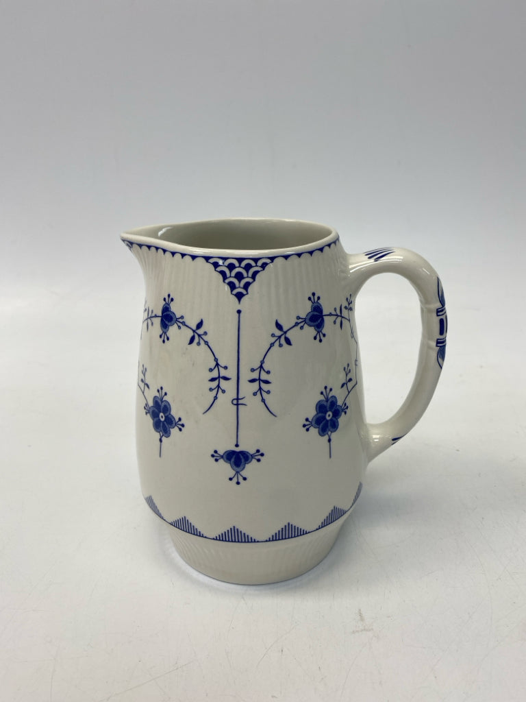 White Blue Pitcher