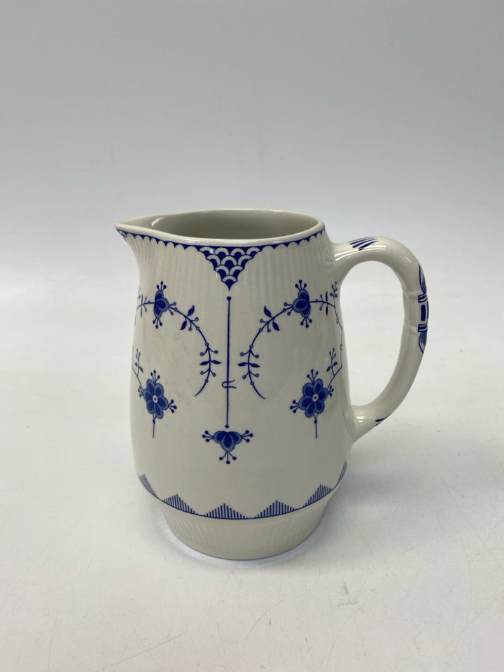 White Blue Pitcher