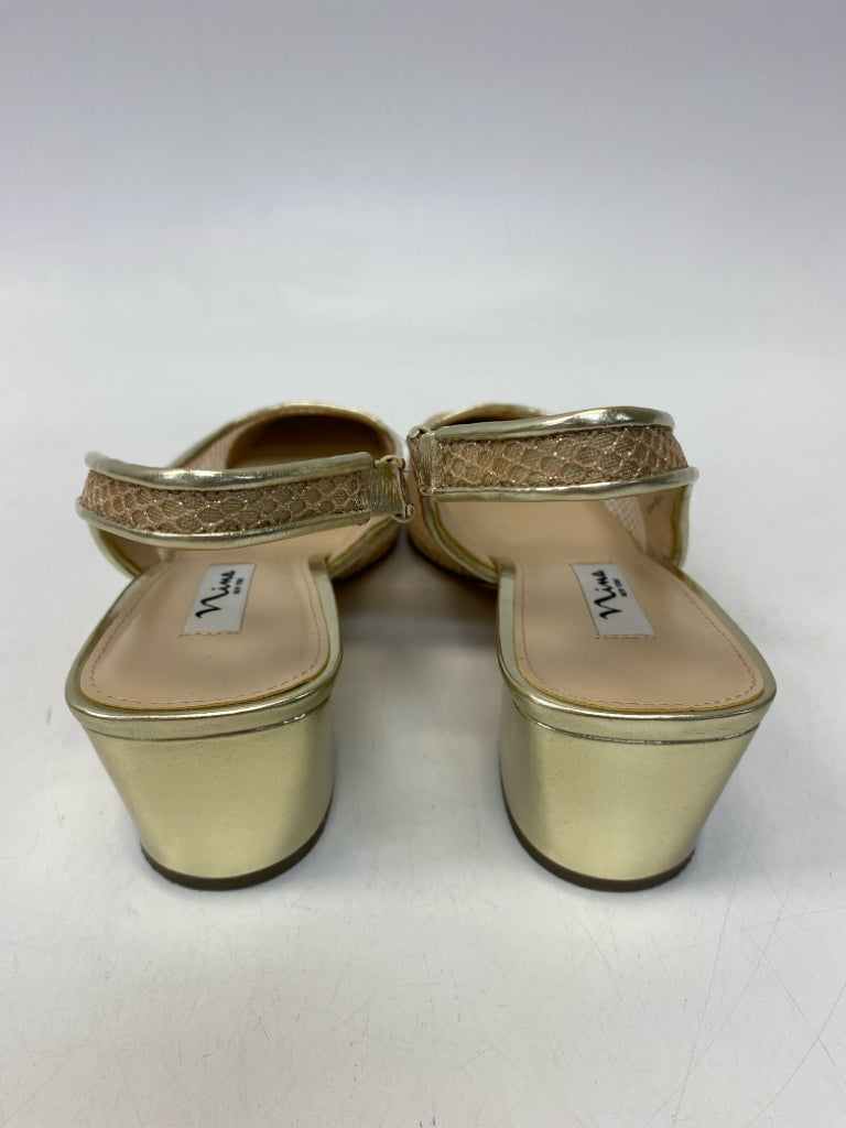 Nina US Shoe Size 11 Gold Heels