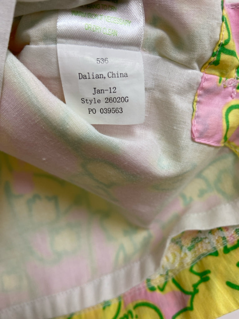 LILLY PULITZER SIZE 8 Pink Yellow/Green Bunnies Sleeveless Girl&