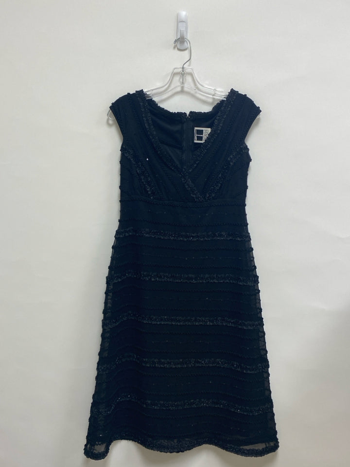 Tadashi Shoji Size 8 Black Texture Sleeveless Ladies Dress