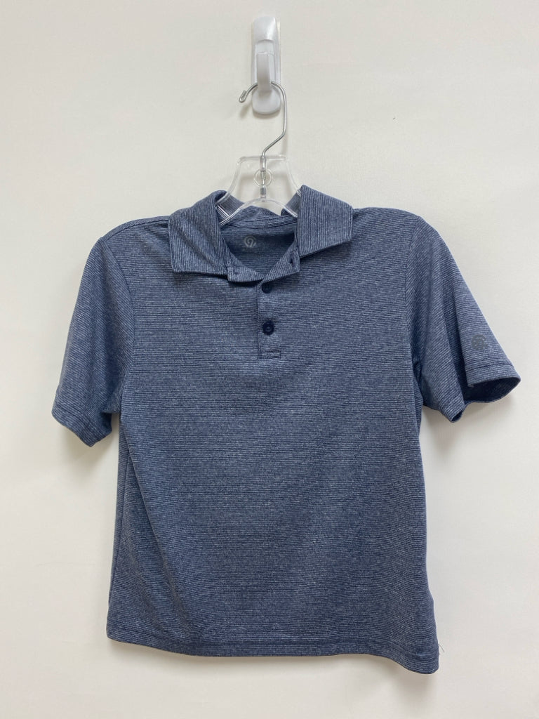 Champion SIZE 6/7 Dark Blue Gray Lines Polo Boy&