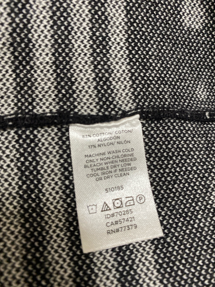 NWT Ann Taylor Size L Black White Dots/Stripes Drape Ladies Sweater