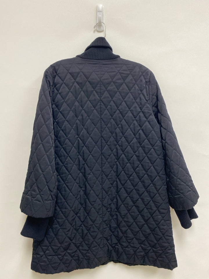 Eileen Fisher Size M Black Zip Down Quilted Ladies Jacket