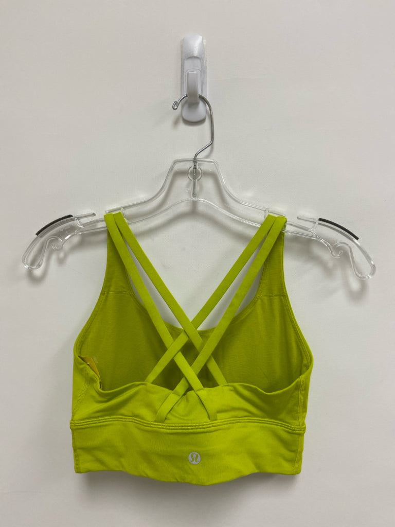 Lululemon Size 6 Neon Green Athletic  Bra