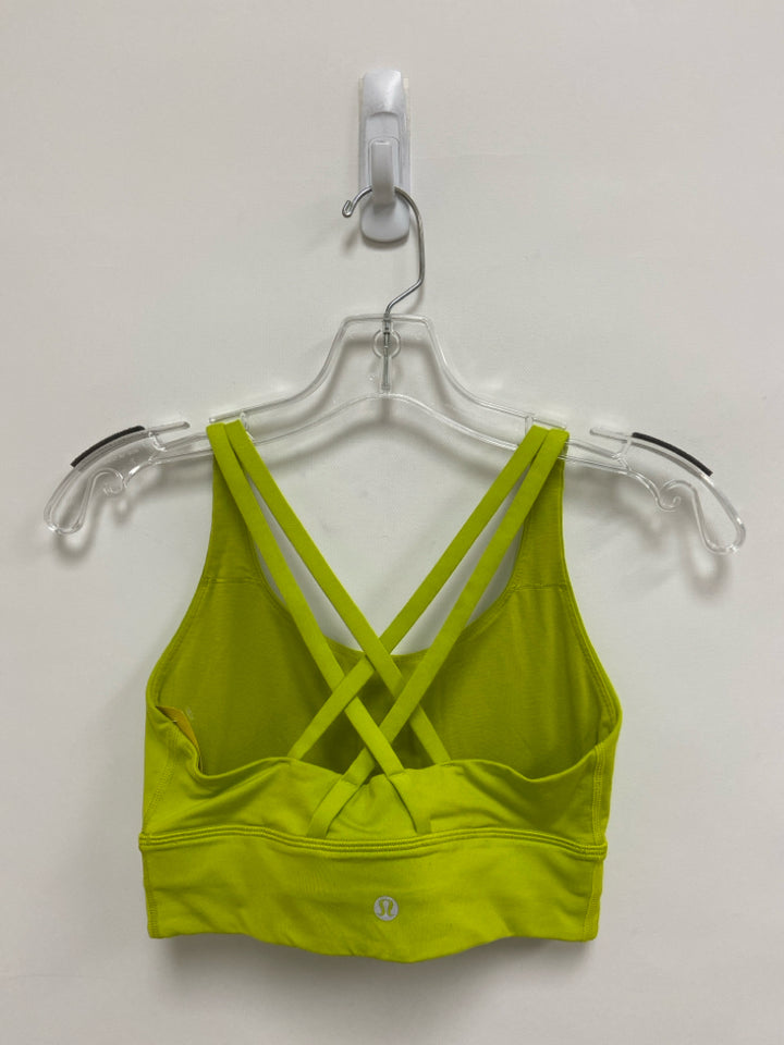 Lululemon Size 6 Neon Green Athletic  Bra