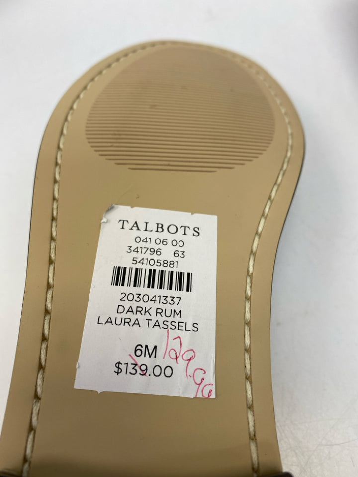 NWT Talbots  Size 6 Brown Tassel(es) Flats