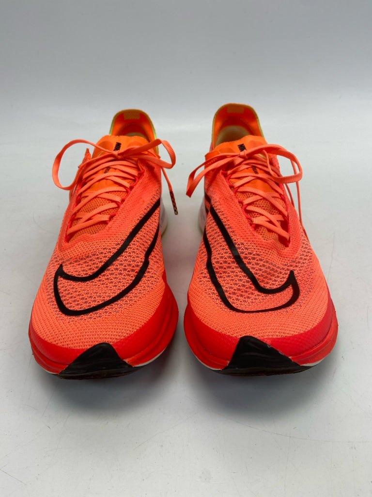 Nike Size 7.5 Neon Orange Black Lace-Up Men&