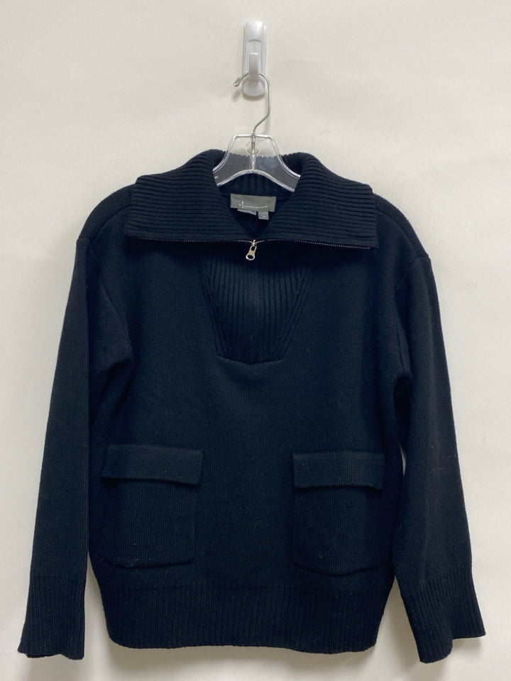 Anthropologie Size XS Black Quarter Zip Ladies Sweater