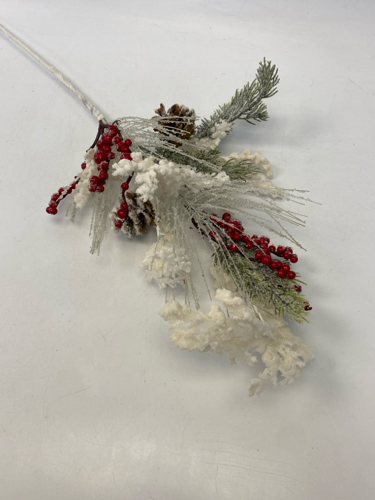 White Red/Green Frosted Christmas