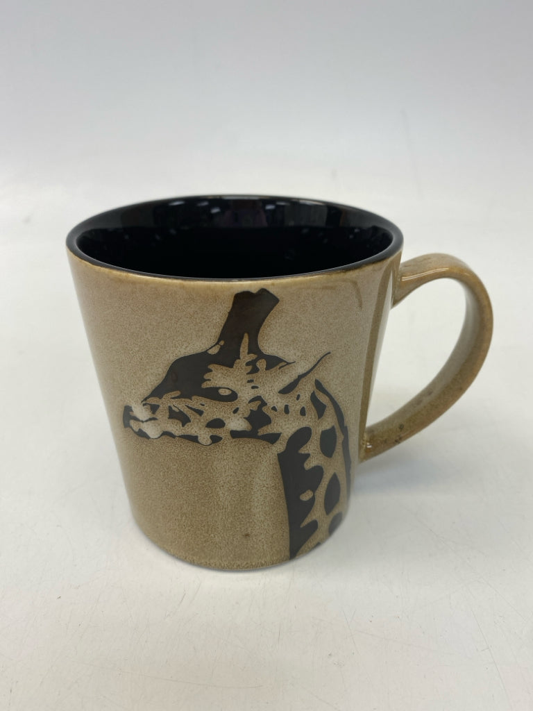 Tan Black Giraffe Coffee Mug