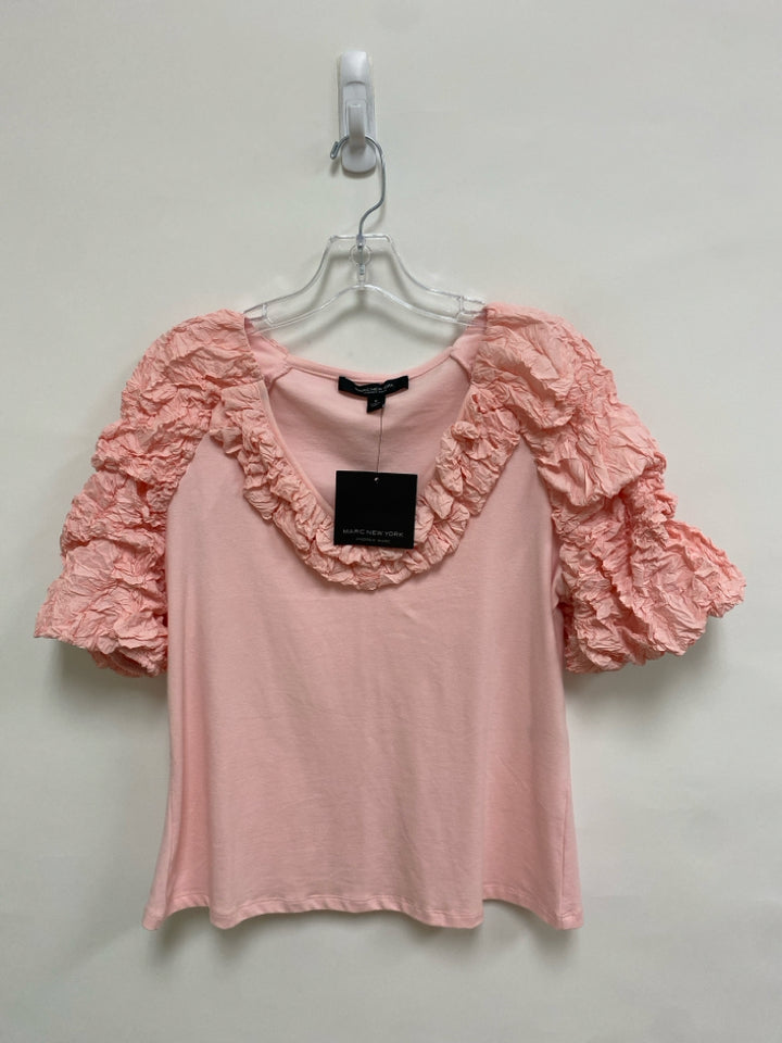 NWT Andrew Marc Size M Pink Texture Ladies Top