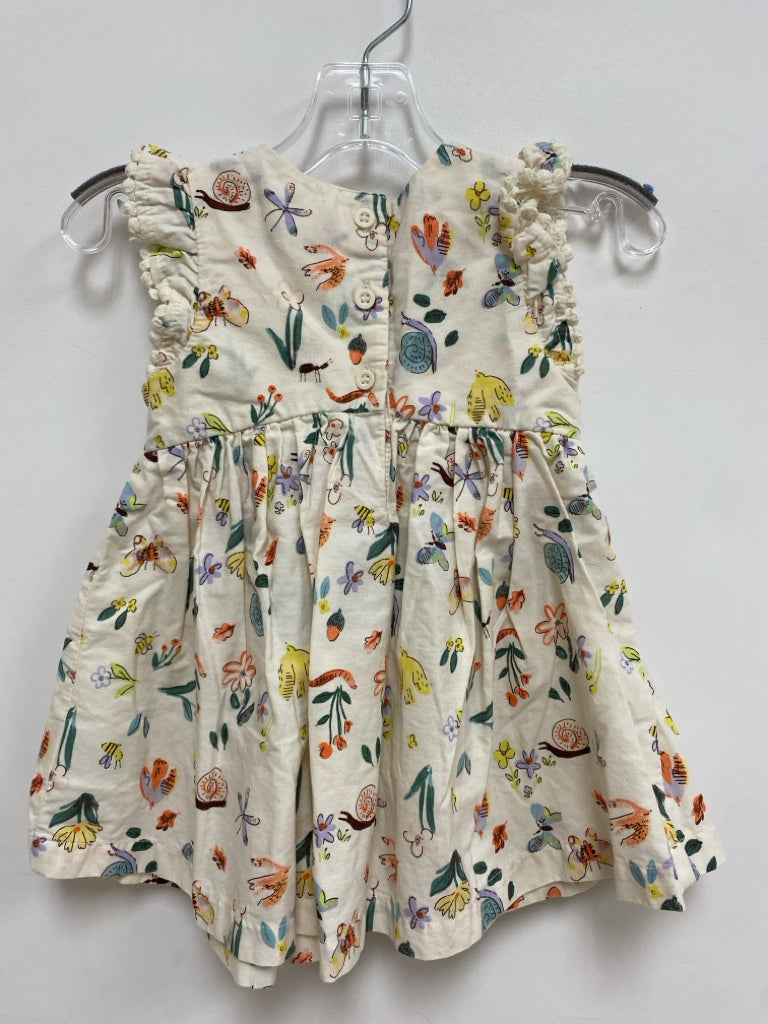 Mothercare SIZE 3-6M Cream Multi Color Ruffles Sleeveless Girl&