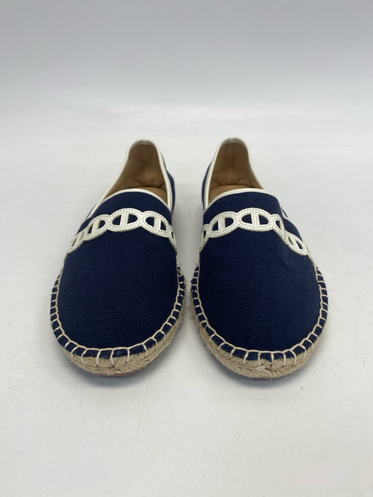 Talbots  Size 6.5 Dark Navy White Flats