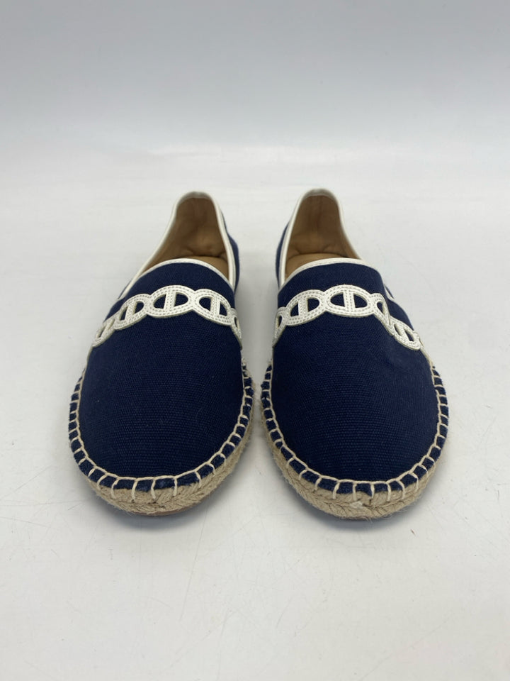Talbots  Size 6.5 Dark Navy White Flats