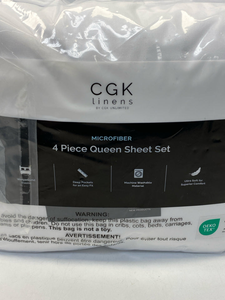 NEW/PKG White Microfiber Sheets