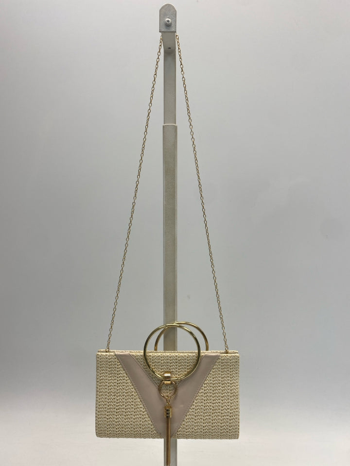 Natural Gold Woven Handbag