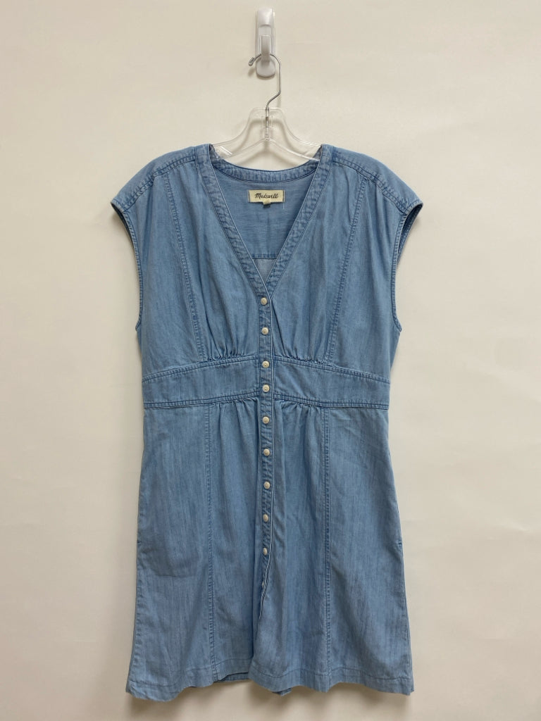 Madewell Size 8 Light Blue Sleeveless Chambray Ladies Dress