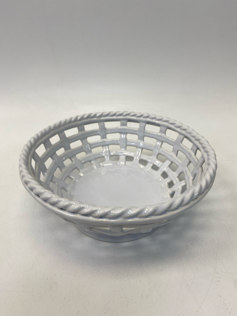 White Ceramic Decorative Bowl
