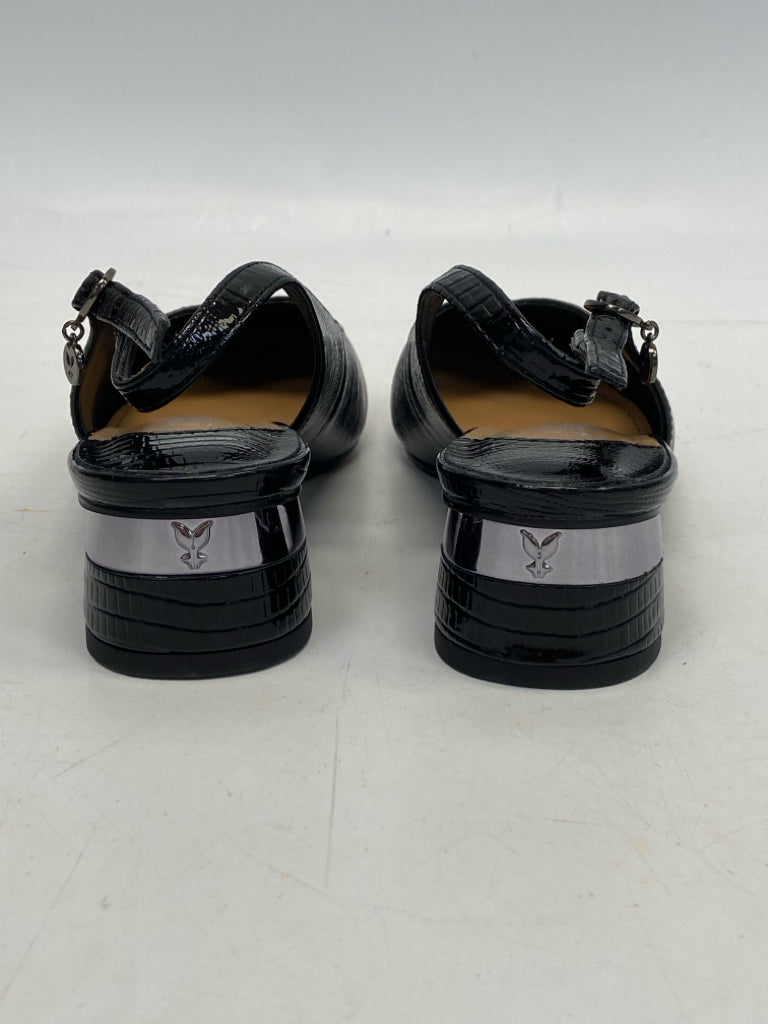 NWT J. Renee  Size 7 Black Embossed Patent Heels
