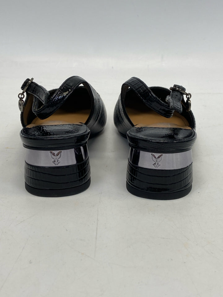 NWT J. Renee  Size 7 Black Embossed Patent Heels