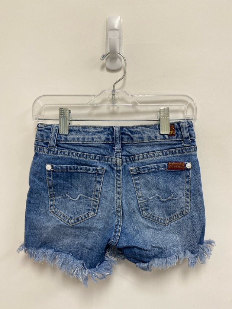 Seven 7 SIZE 8 Blue Denim Distressed Girl&