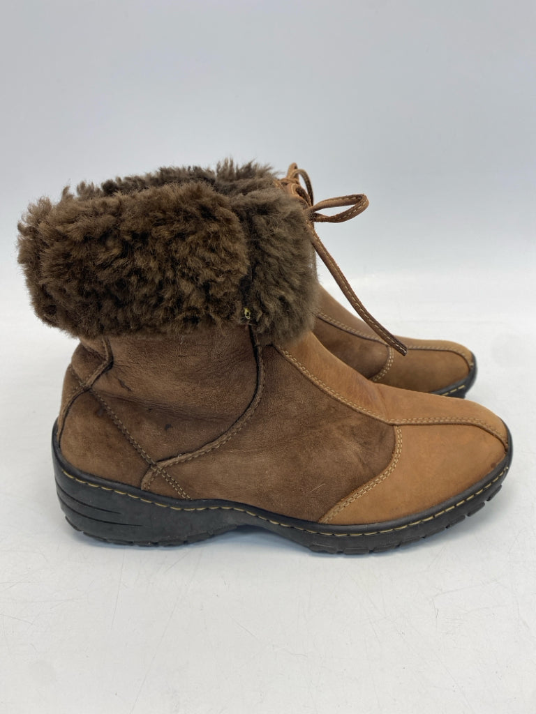 Sofft US Shoe Size 8.5 Brown Lace-up Boots