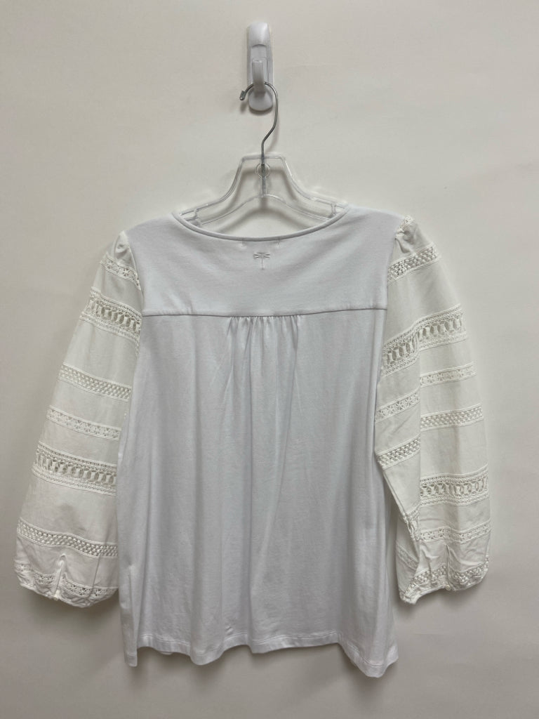 Tyler Boe Size M White Puff Sleeve Ladies Top