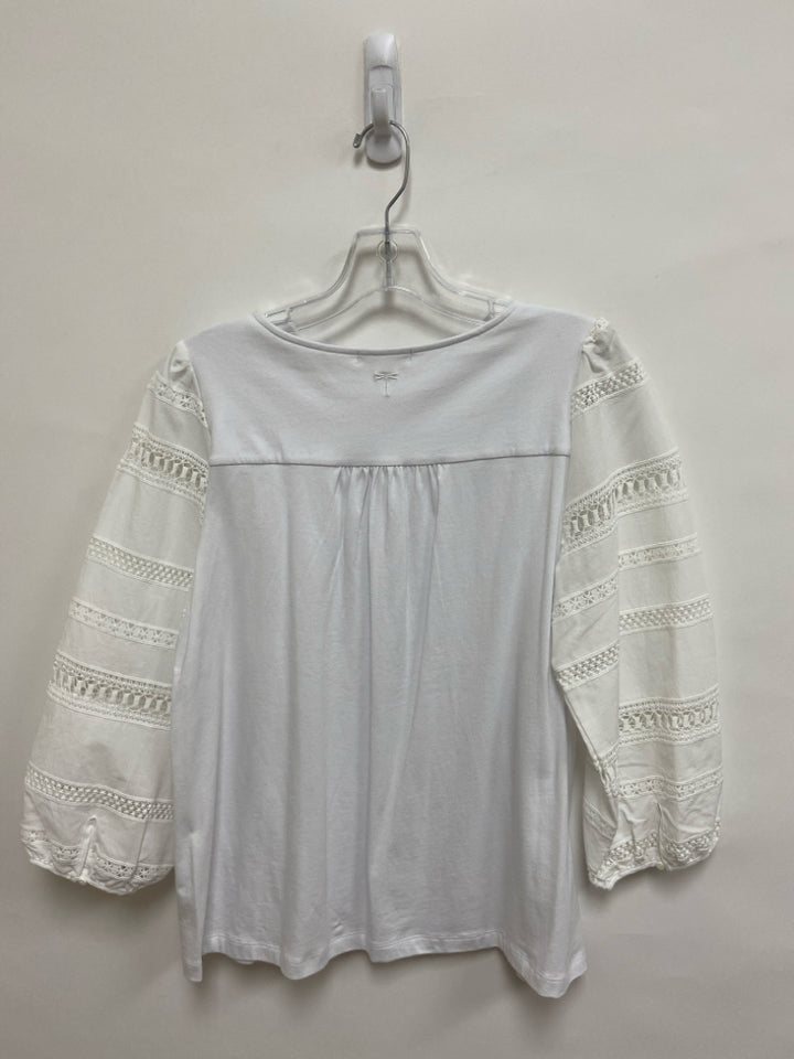 Tyler Boe Size M White Puff Sleeve Ladies Top