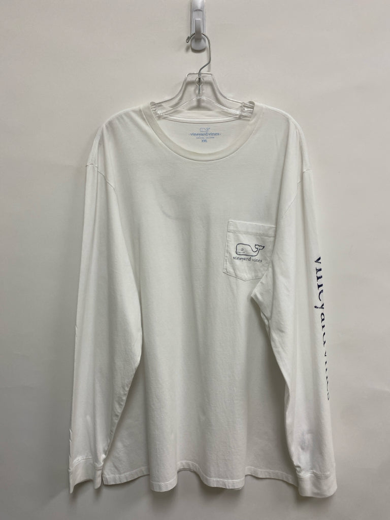 Vineyard Vines Size XXL White Navy Long Sleeve Men&